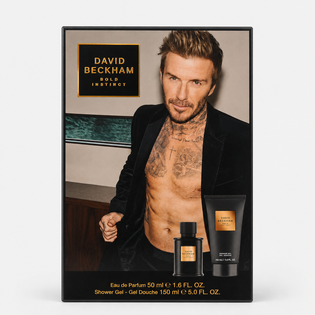 3616306722309-F DAVID BECKHAM Body Care Set Men BOLD INSTINCT AFTER SHAVE (50 ML) + SHOWER GEL (150 ML) - Image 1